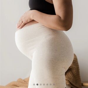 Kindred Bravely Cream Maternity Athletic Shorts